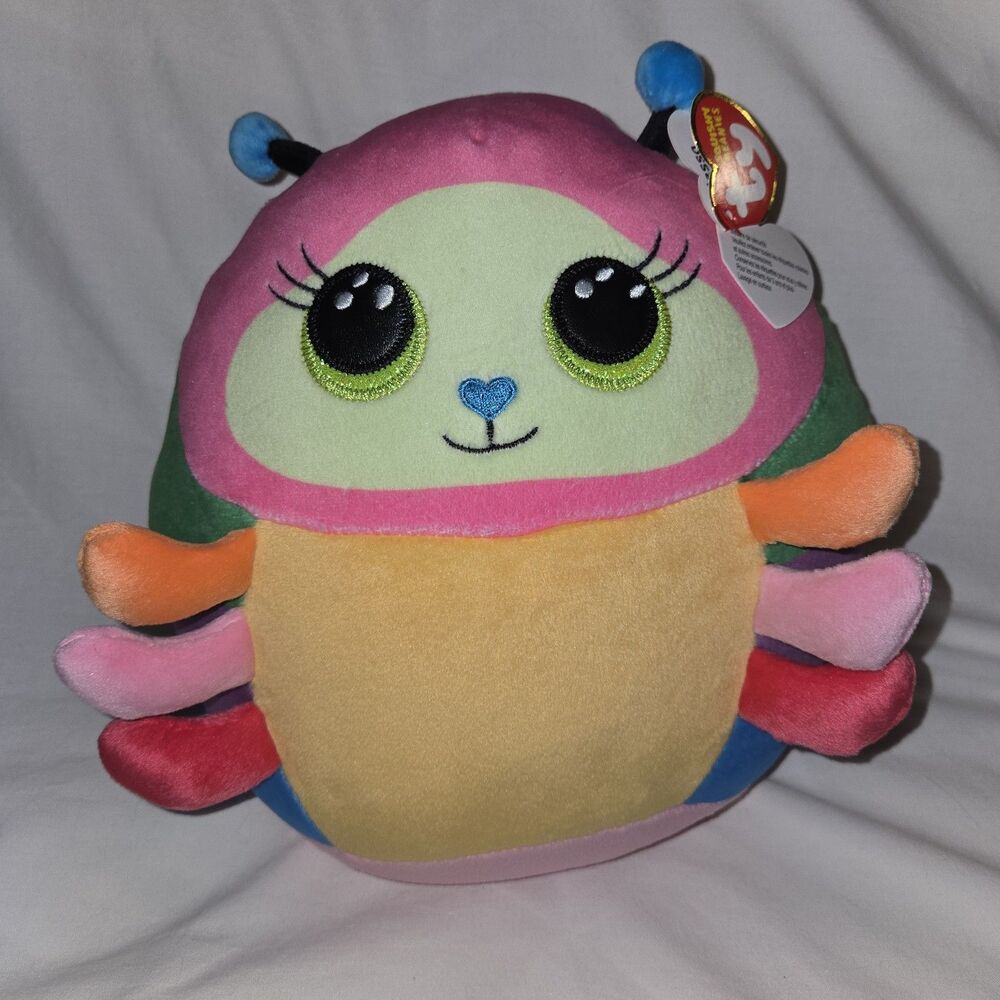 TY Beanie Squishies NESSA The Caterpillar Squish A Boos Plush Soft & Cuddly Tags